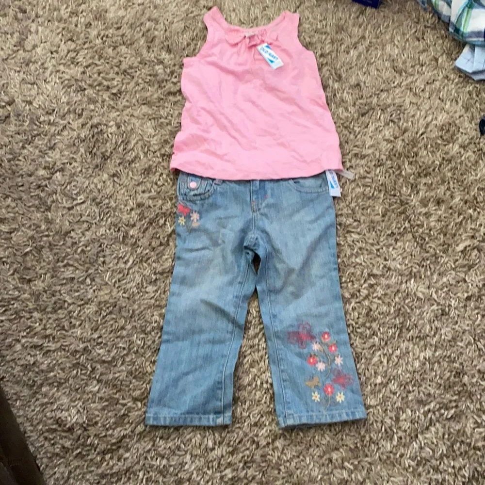 Old Navy capris jeans and tank top size5t both nwt